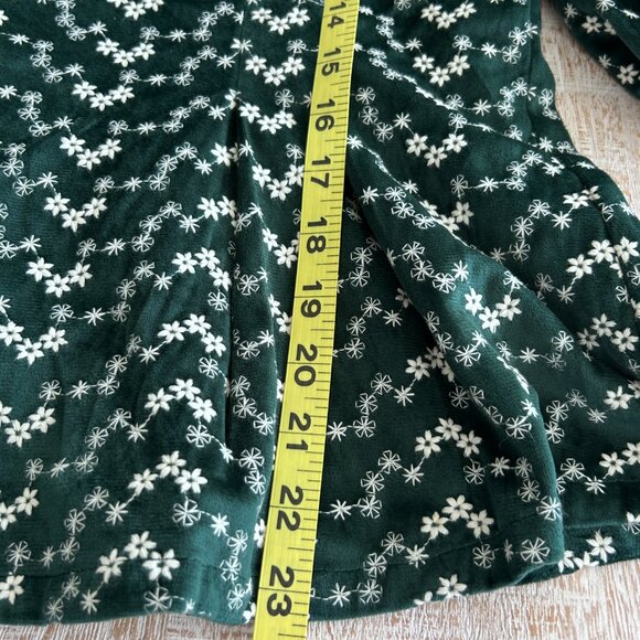 Gracia Womens Floral Velvet Peplum Short Sleeves Top/Blouse/Shirt Size Small - Picture 7 of 11